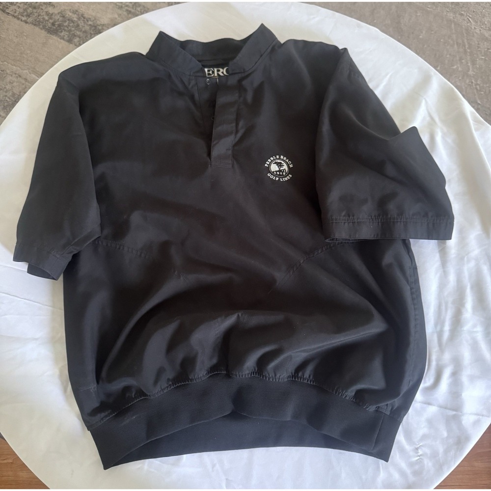 VINTAGE Zero Restriction Mens Golf Jacket M Pebble Beach 1/4 Pullover USA